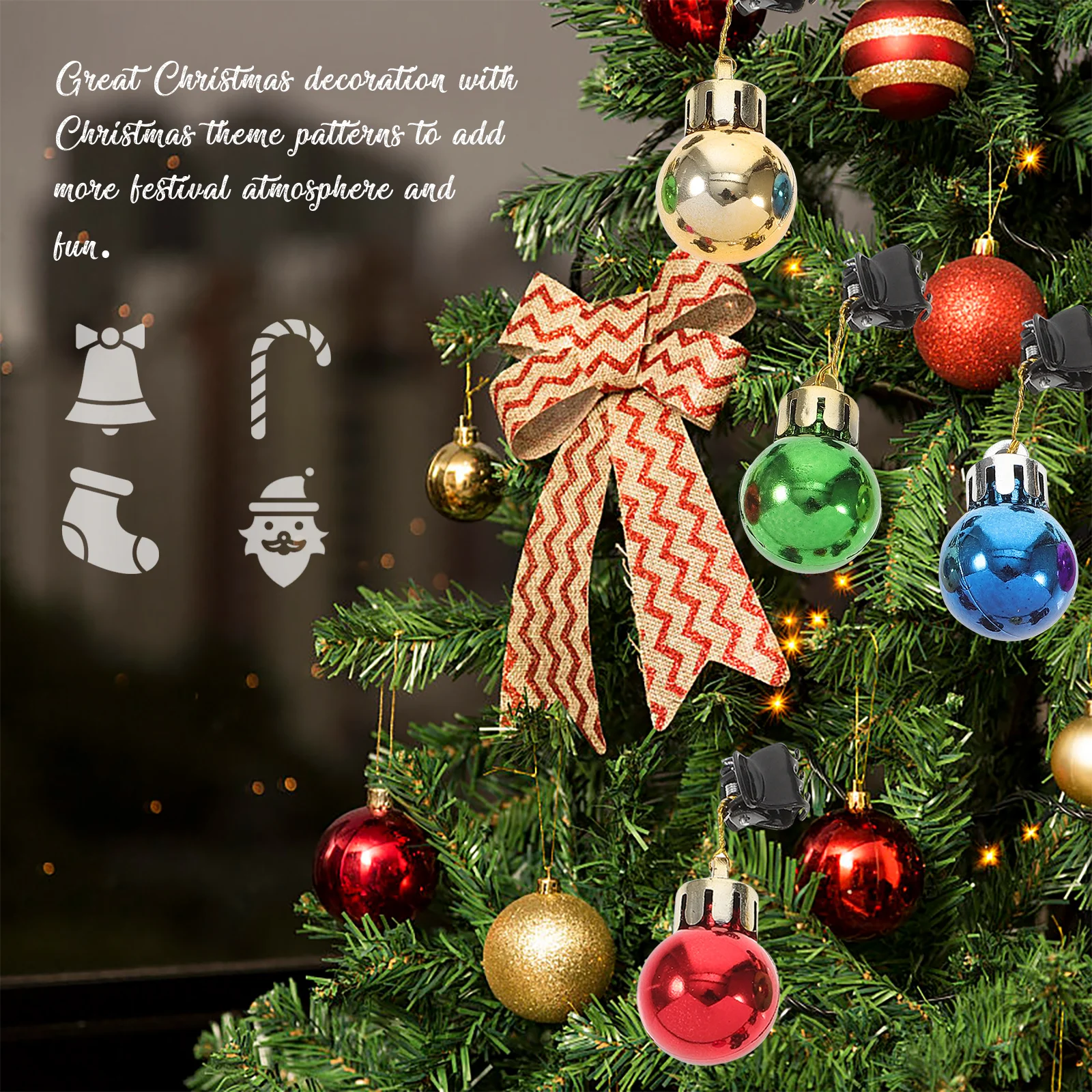 

40Pcs Christmas Clip Beard Decor Santa Claus Beard Clips Creative Hanging Ornament Holiday Party Decoration Christmas Decoration