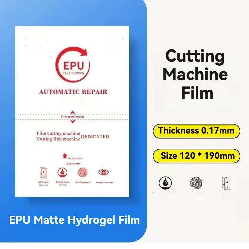 切断機専用フィルム - 位置決め付き EPU ハイドロゲルフィルム 4 層、HD つや消しスクリーンプロテクター、自己修復電話フィルム
