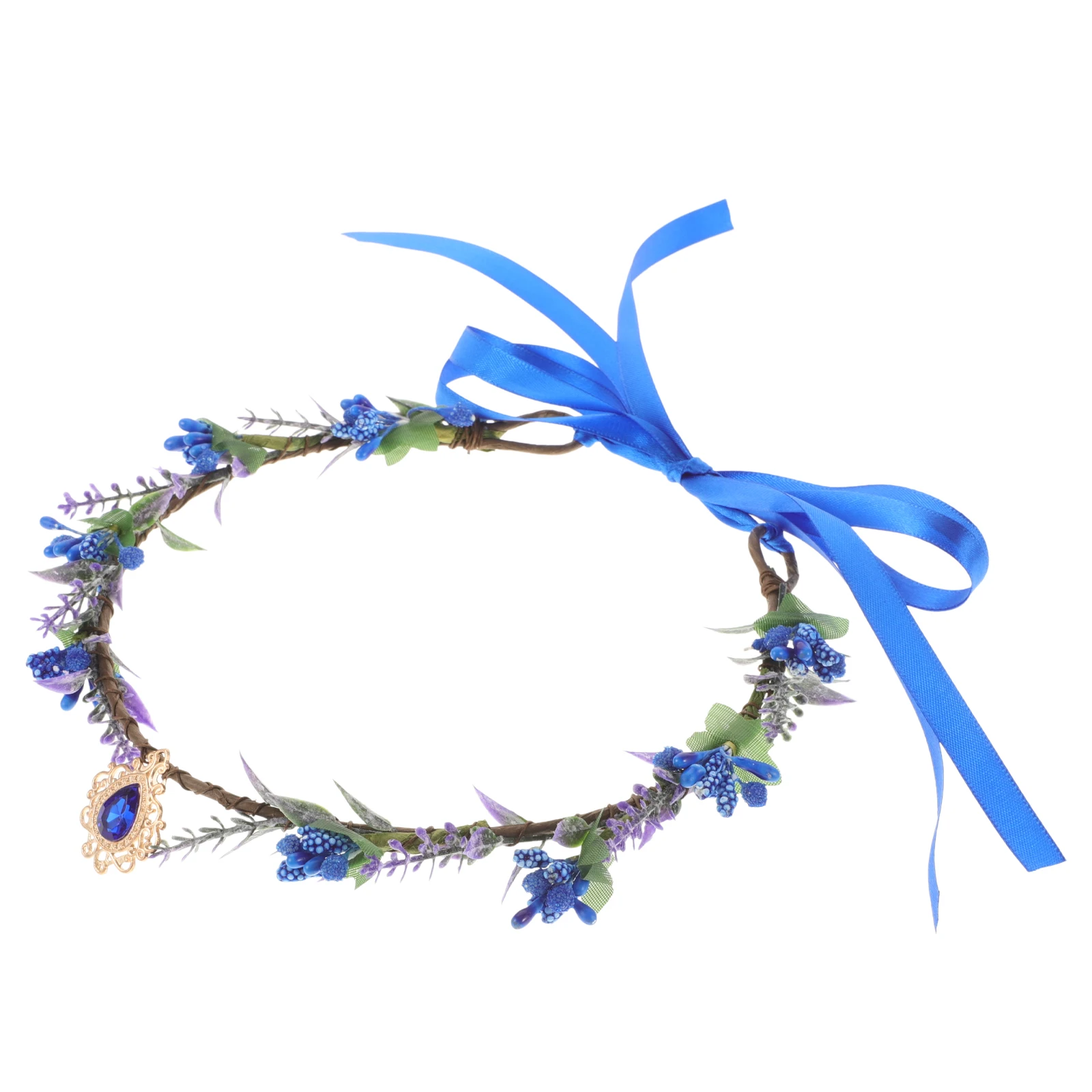 

Floral Headband Women Mori Department Blue Elven Fairy Hair Accessories Unique Details Exotic Cultures Photography Weddings