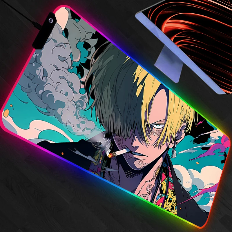 

RGB Mouse Pad One Piece Gamers Large Computer Extended Game LED Mousepad Desk Mat Keyboard Rubber Backlight Carpet