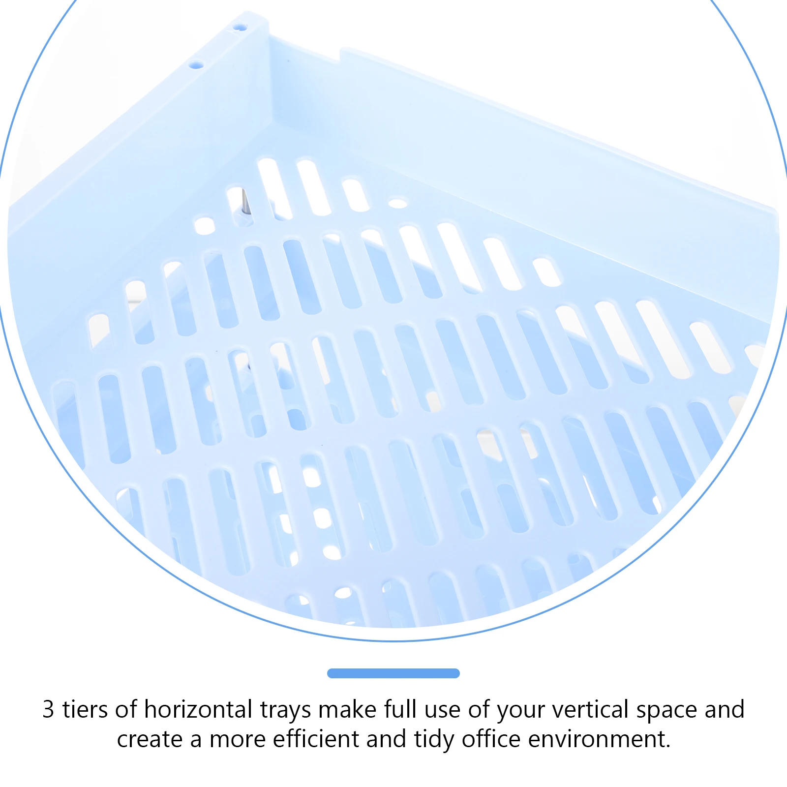 

Three Layer File Disk Paper Storage Shelf Desk Organizer Tray Metal Document Stackable Office Desktop Home School Student