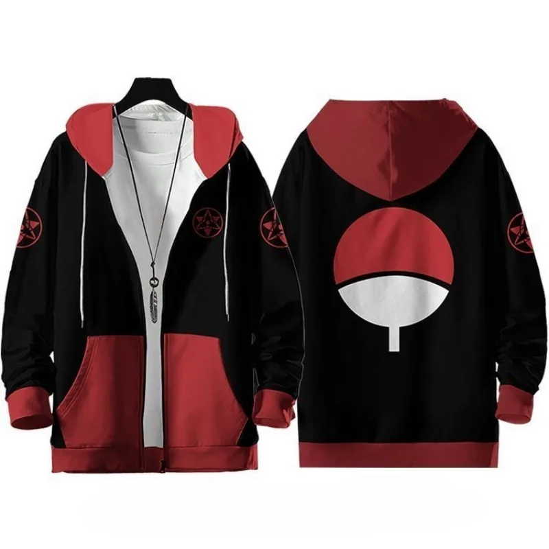 Naruto Uzumaki Naruto Hatake Kakashi anime peripheral boys spring and autumn short simple versatile hooded sweatshirt jacket - Image 4