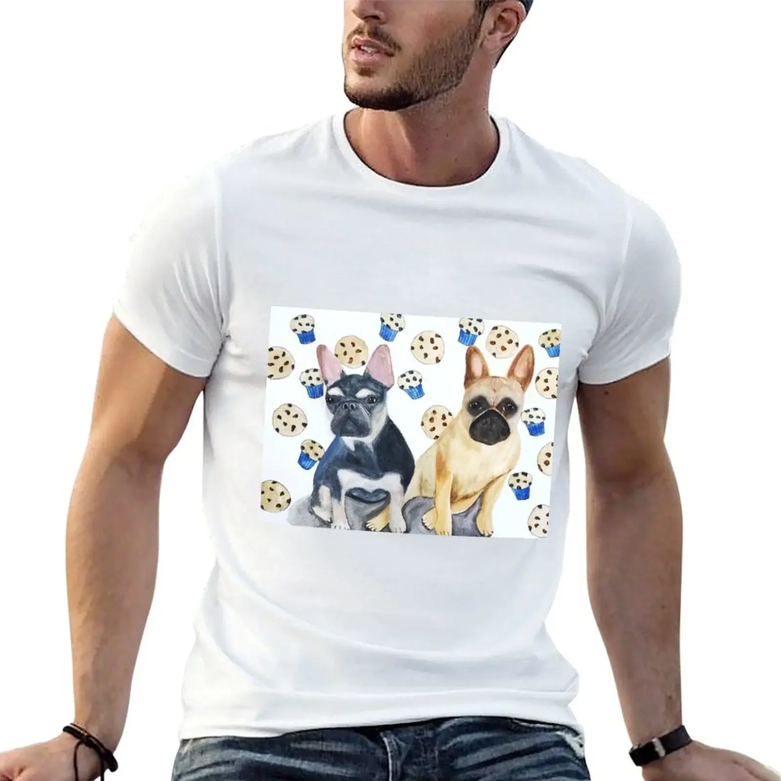 Cookie and Blueberry Muffin (Rosanna Pansino's Dogs) T-Shirt man clothes vintage t shirts men clothing