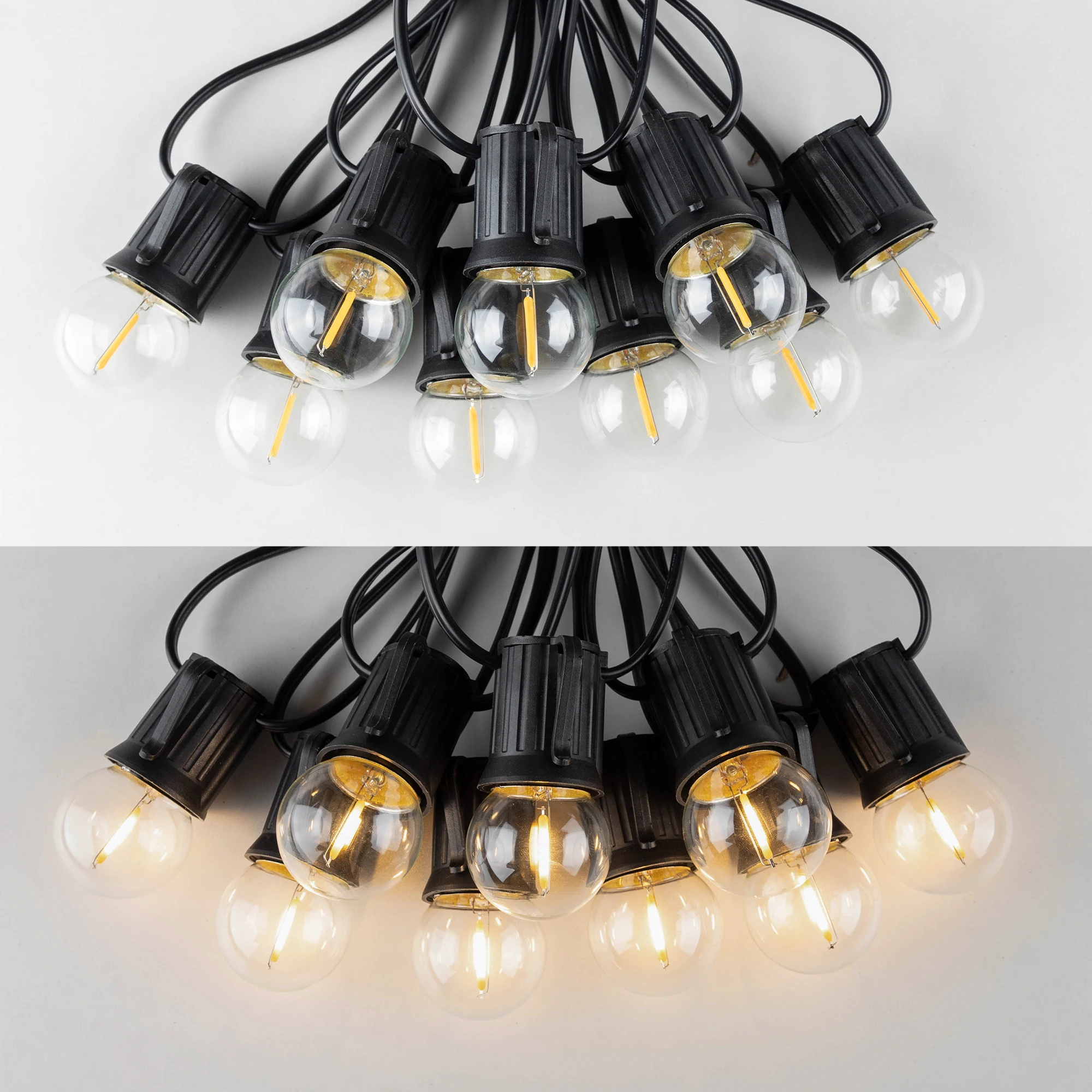 Imagem -06 - Vintage Led Edison Lâmpada para Luzes de Corda G40 1w Regulável Baixa Potência E27 220v 2700k Igual 11w Vintage 15 Pcs