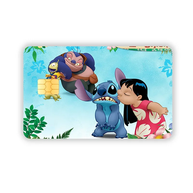 Cute Stitch Ainime Pink Girl Gifts Matte Film Cover Skin Sticker for Credit Card Bank Debit Bus Card Kawaii