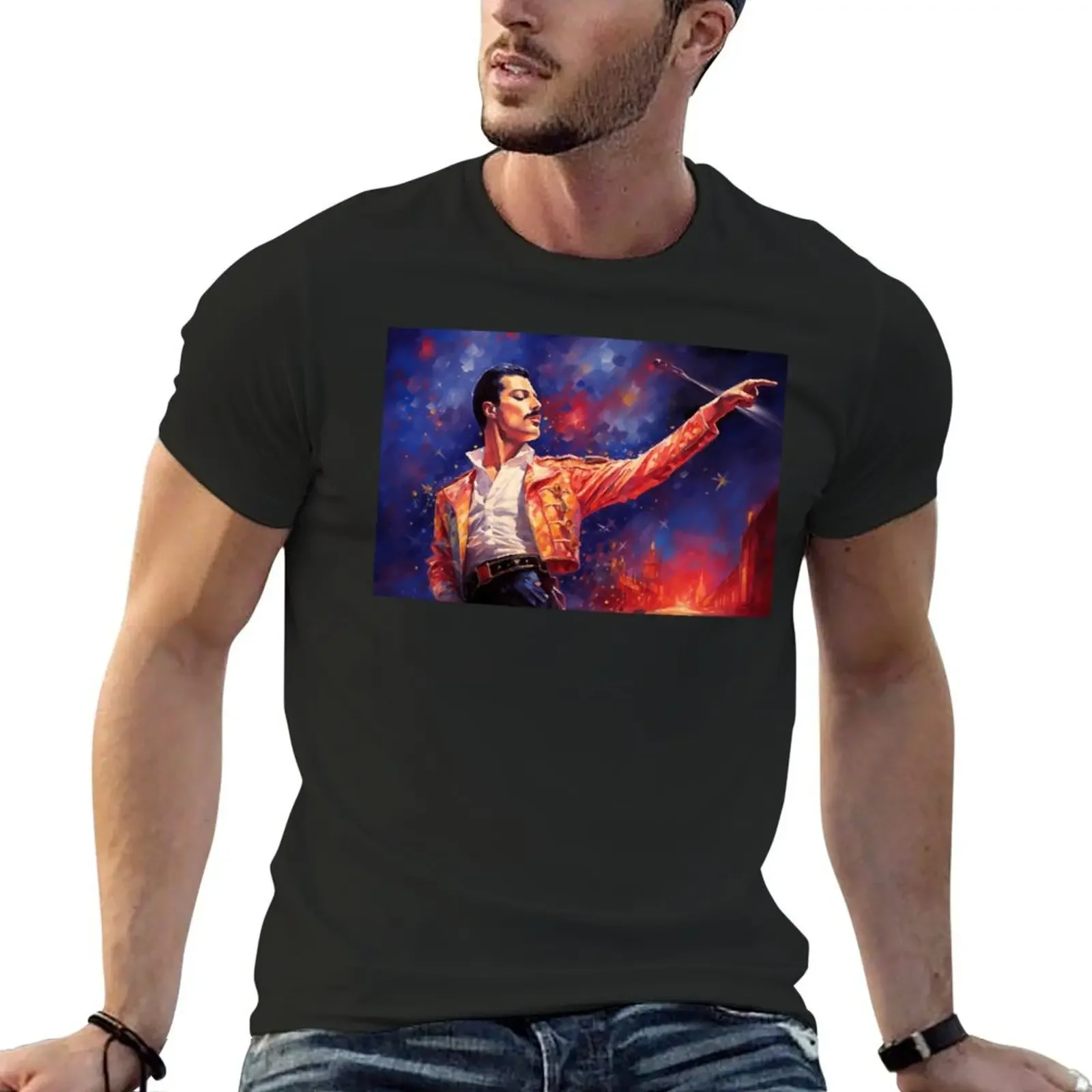 

Freddie Mercury shines T-Shirt customs design your own Aesthetic clothing shirts men