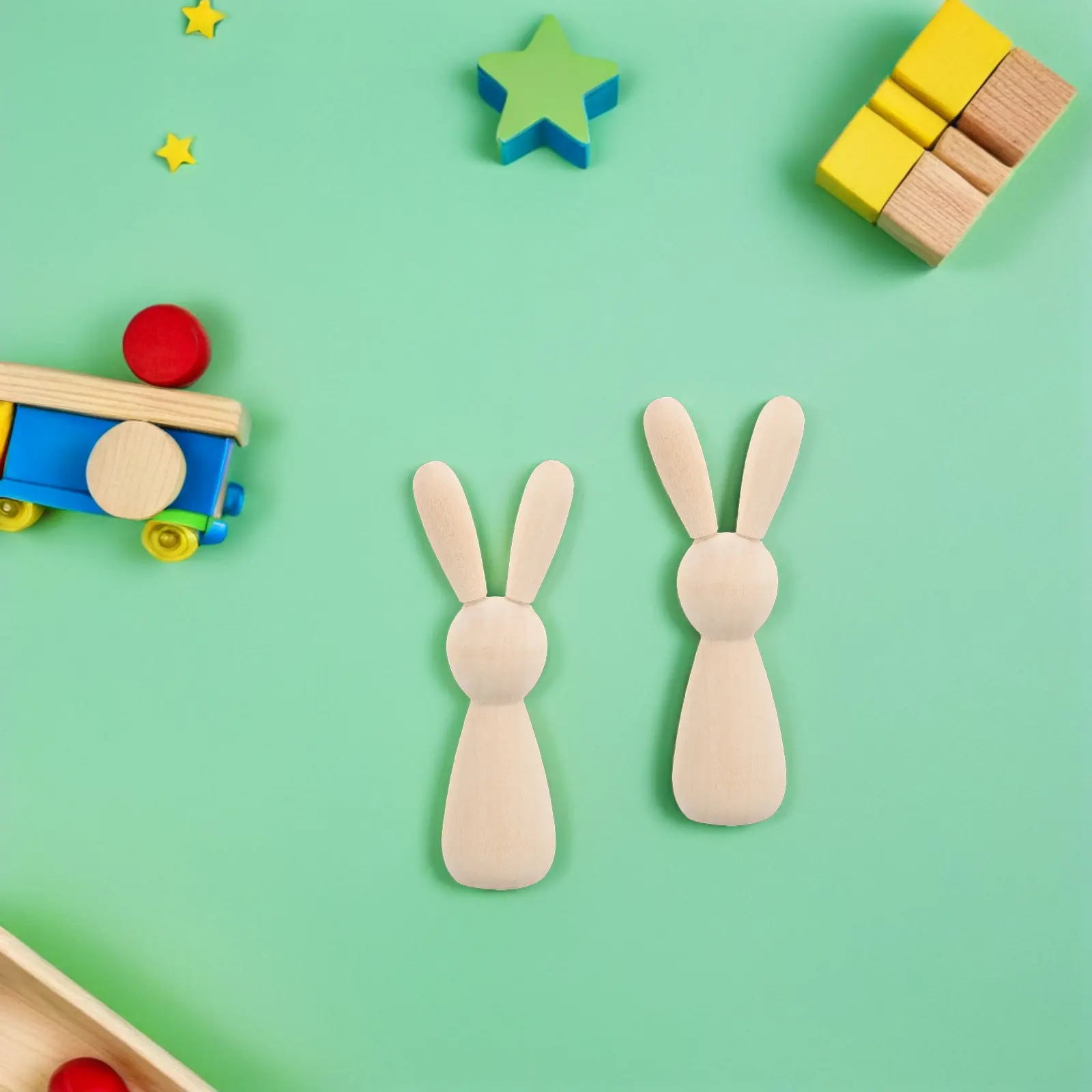 

Набор из 9 деревянных фигурок кроликов для покраски, премиум-класса, неокрашенные, для домашнего декора, поделок, пасхального оформления полок