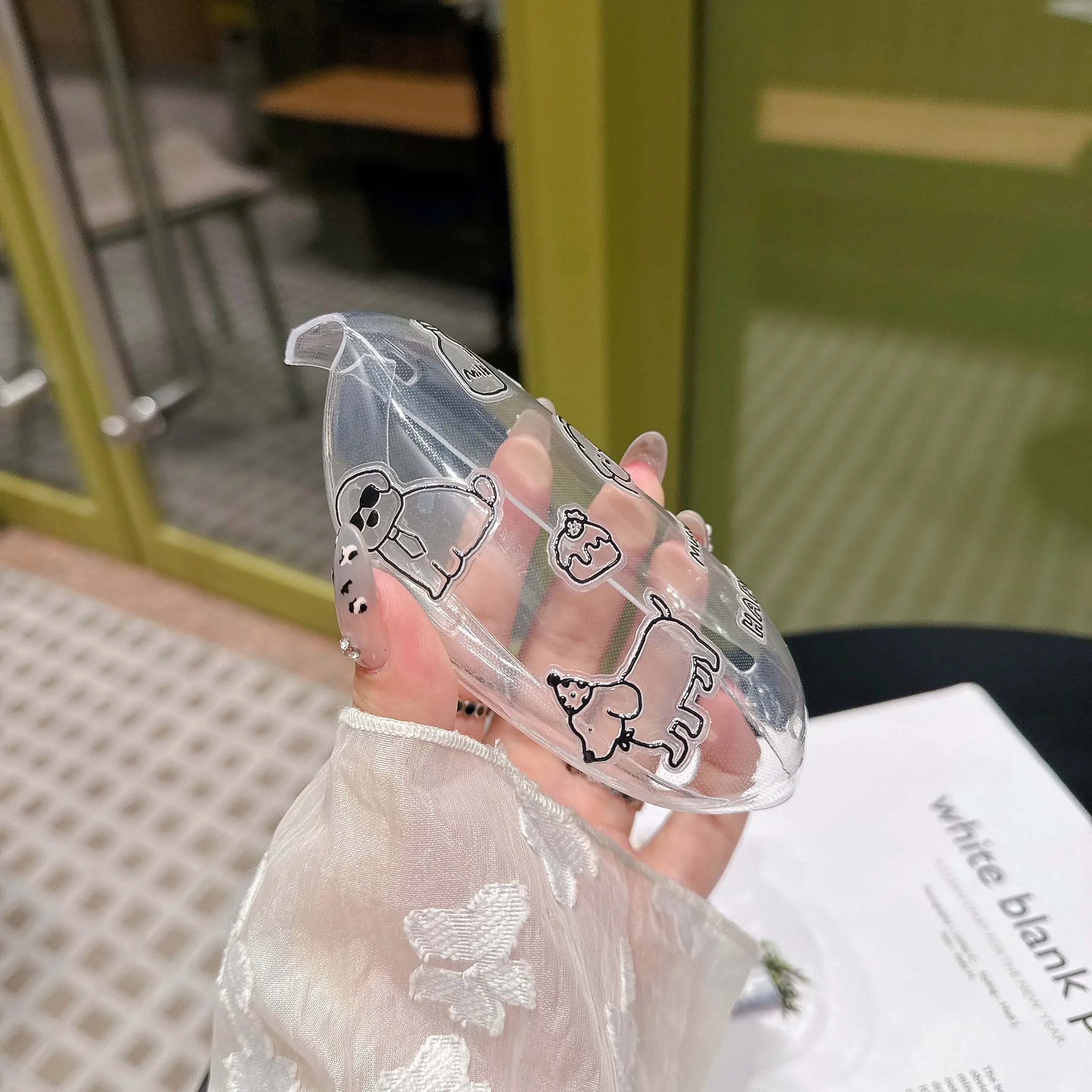 Música happy line perro dibujos animados cachorro funda para auriculares para apple airpodmax airpodmaxs airpod max funda suave de silicona para auriculares