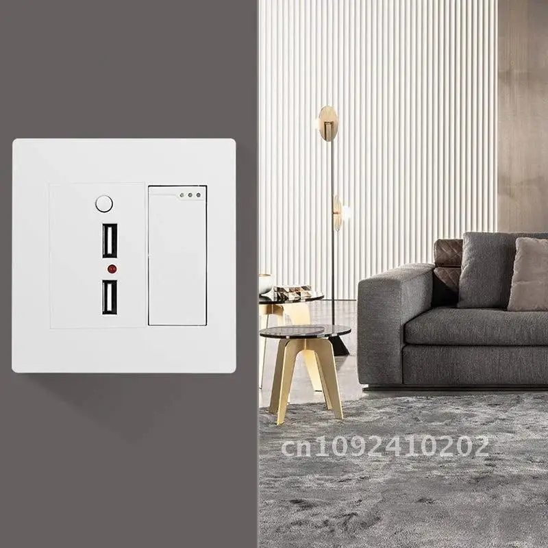 

1 gang 2 way with 2 ports USB charging switch with USB socket with light LED universal AC110-250V, light, international socket,