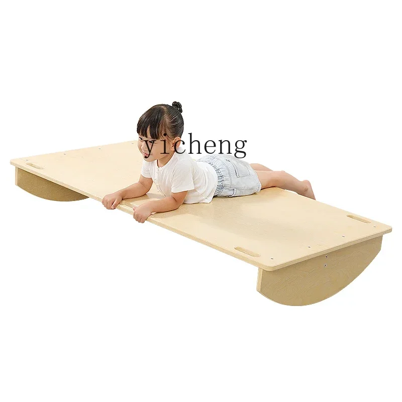 Kindergarten Multi-Person Balance Table Sensory Training Equipment Wooden Balance Board Family Children's Toys R12