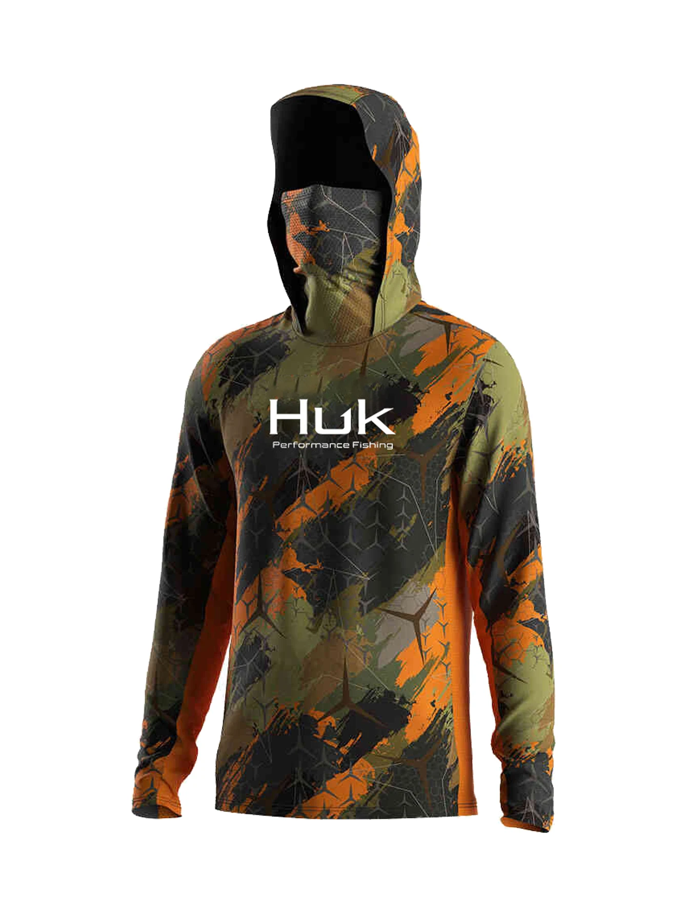Long Sleeve Fishing Shirts Men Sun Protection Hoodie Mask All-in-one Fishing Clothing Hunting Camping Angling T-shirt Upf view 4