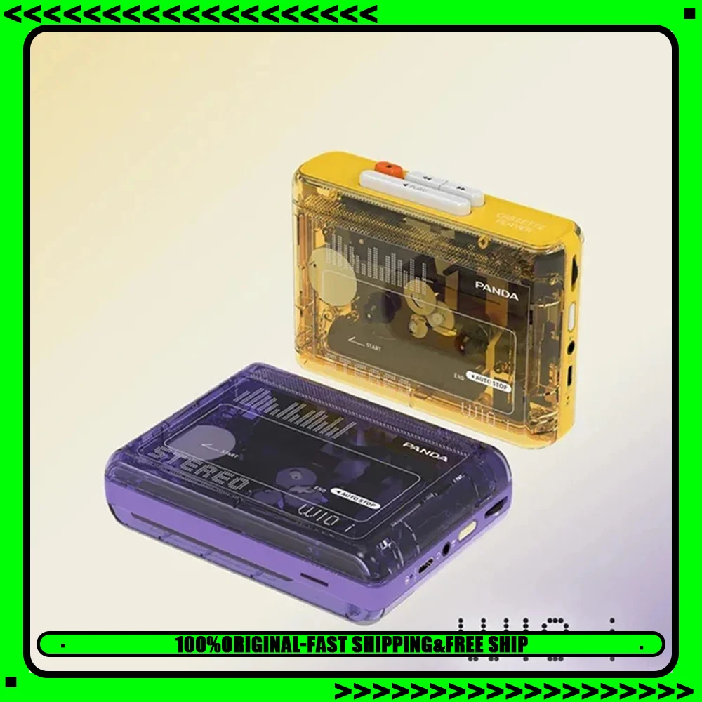 Reproductor de Casetes Portátil PANDA W10i 11, Reproductor de Casetes Retro Vintage, Reproductor Estéreo de Canal Único y Doble Canal