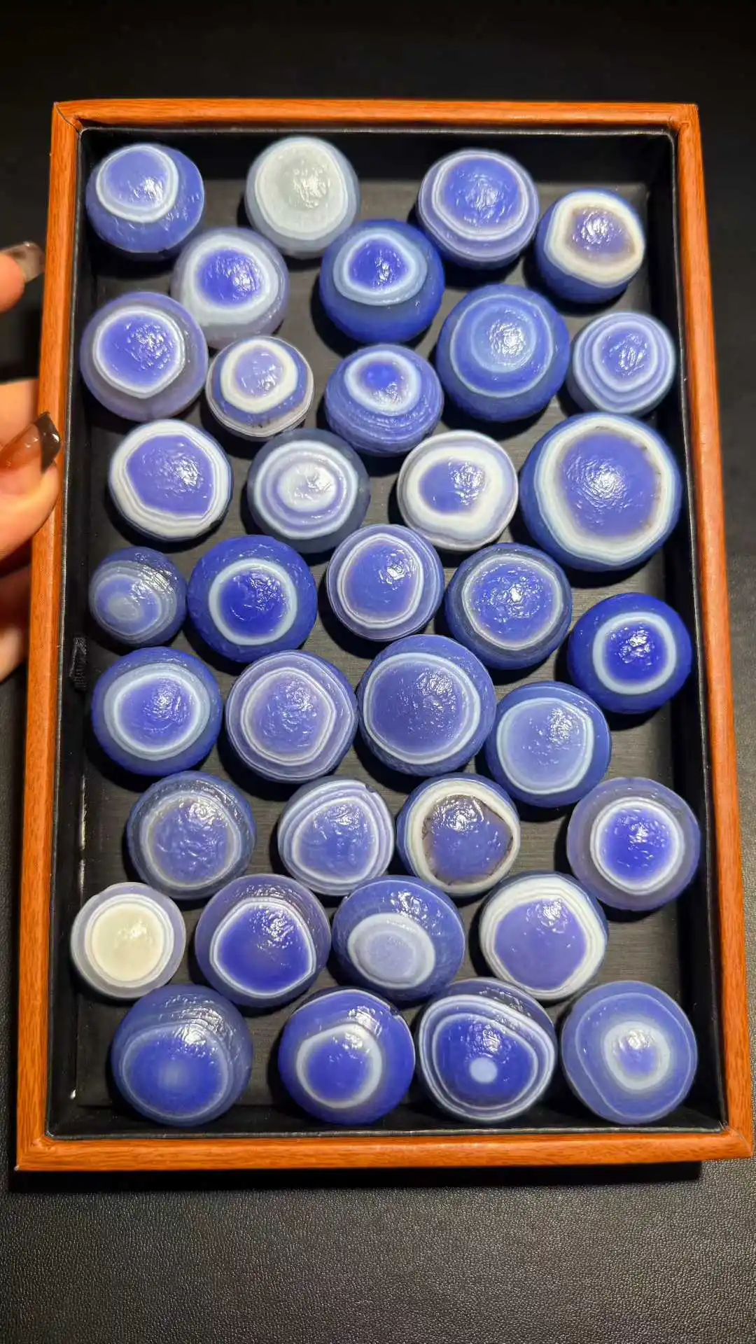 

10pcs/lot Blue Baojiang Old Heaven Eyes Tibetan Dzi Beads Natural Beads Amulet DIY Bracelets Necklaces