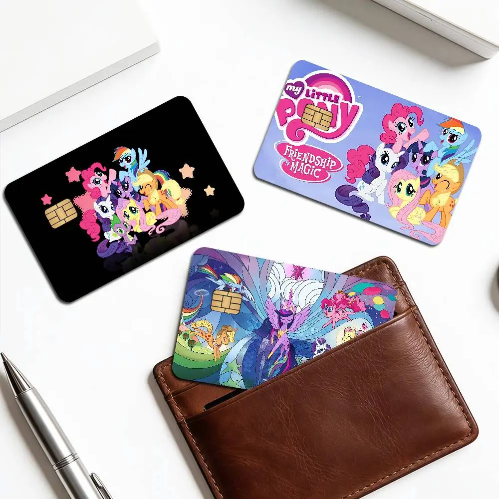 Cartoon L-Little Cute P-Pony Anime Spend or Save Funny Shell On Off Ultra Thin No Fade Sticker Skin Cover for Debit Credit Card