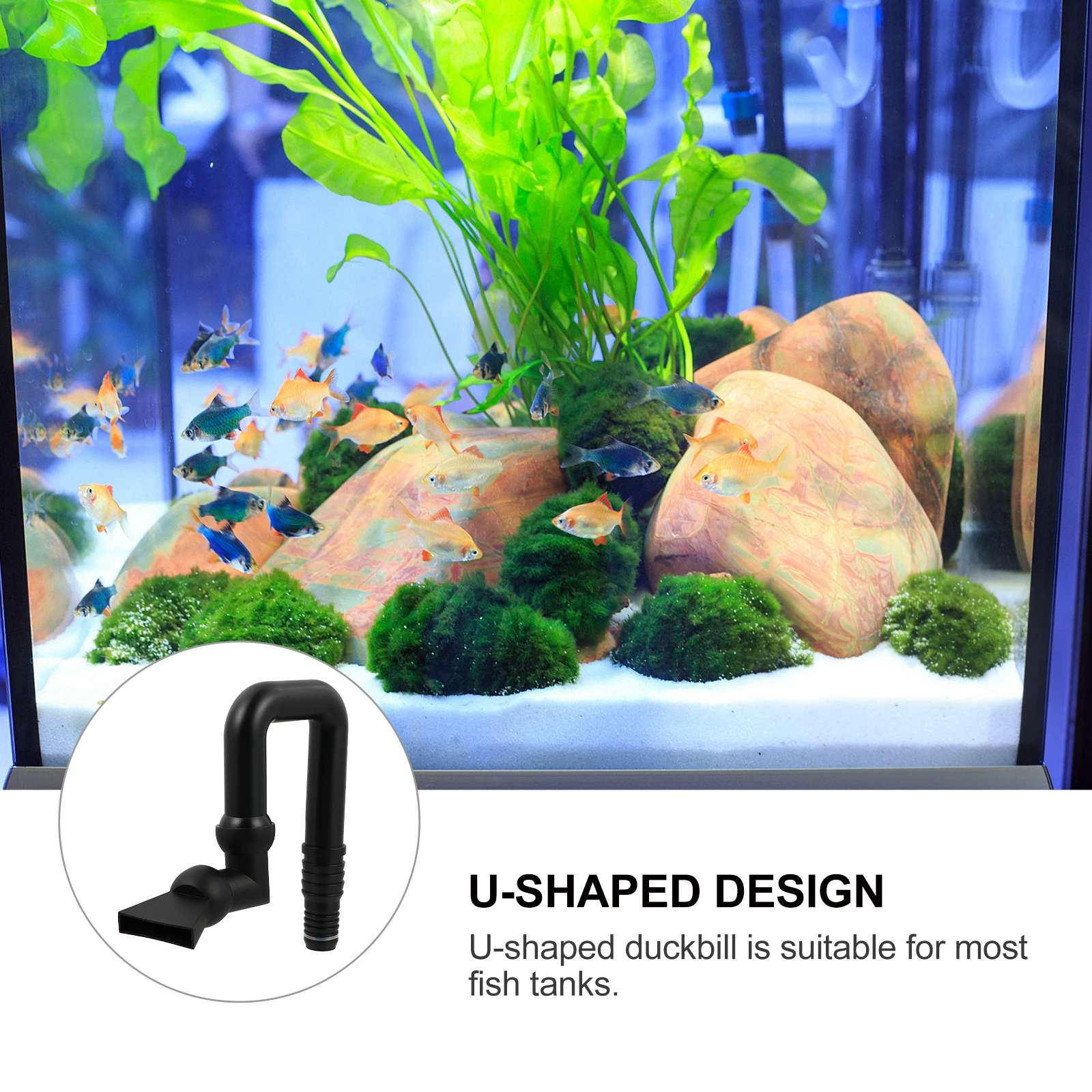 

Fish Tank Duckbill Nozzle Adjustable Return Pipe Large Volume Output 360 Degree Rotation Simple Installation Aquarium Water