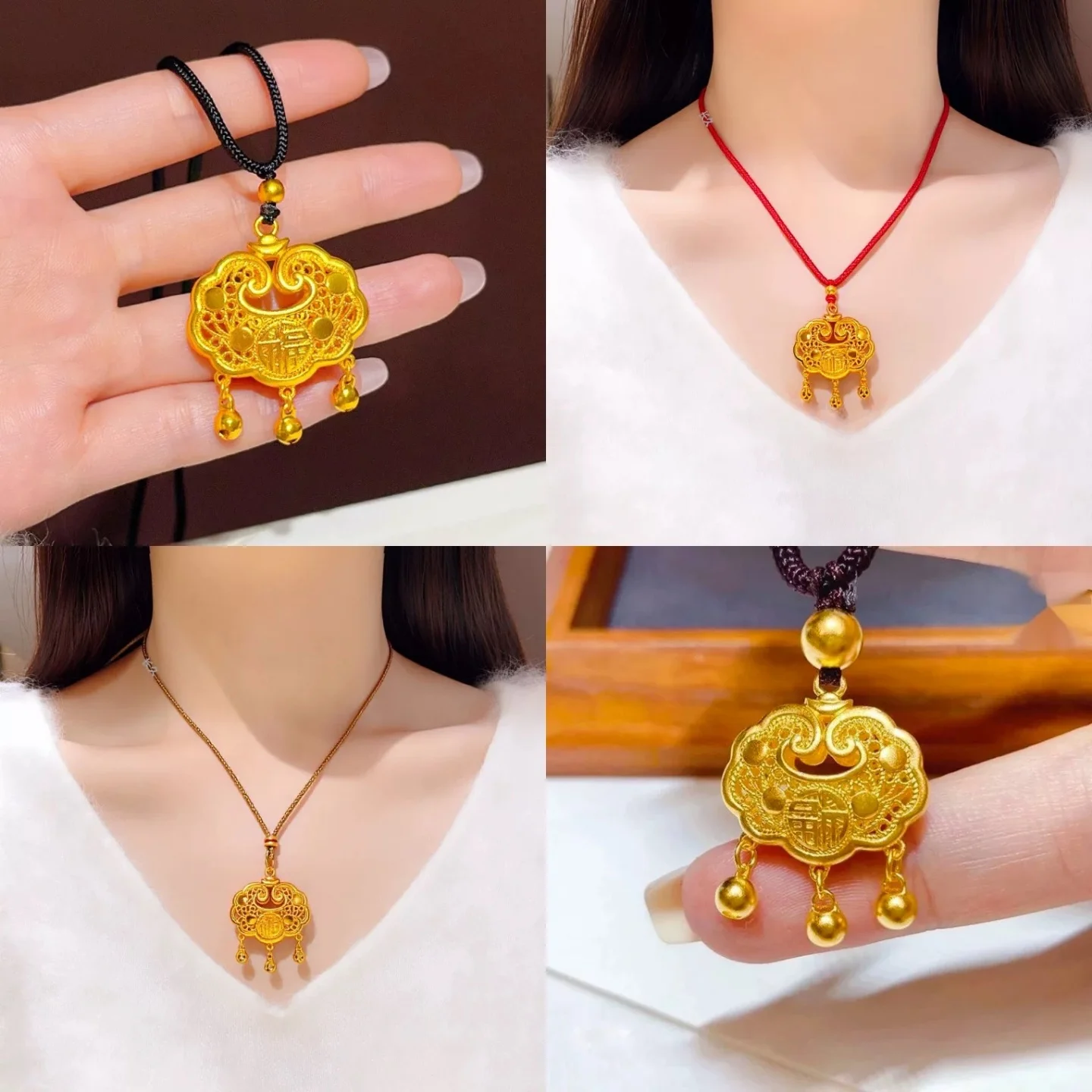 colar-feminino-classico-de-corda-trancada-dupla-face-vazada-em-ouro-areia-com-pingente-de-cadeado-tradicional-corrente-para-sueter-elegante