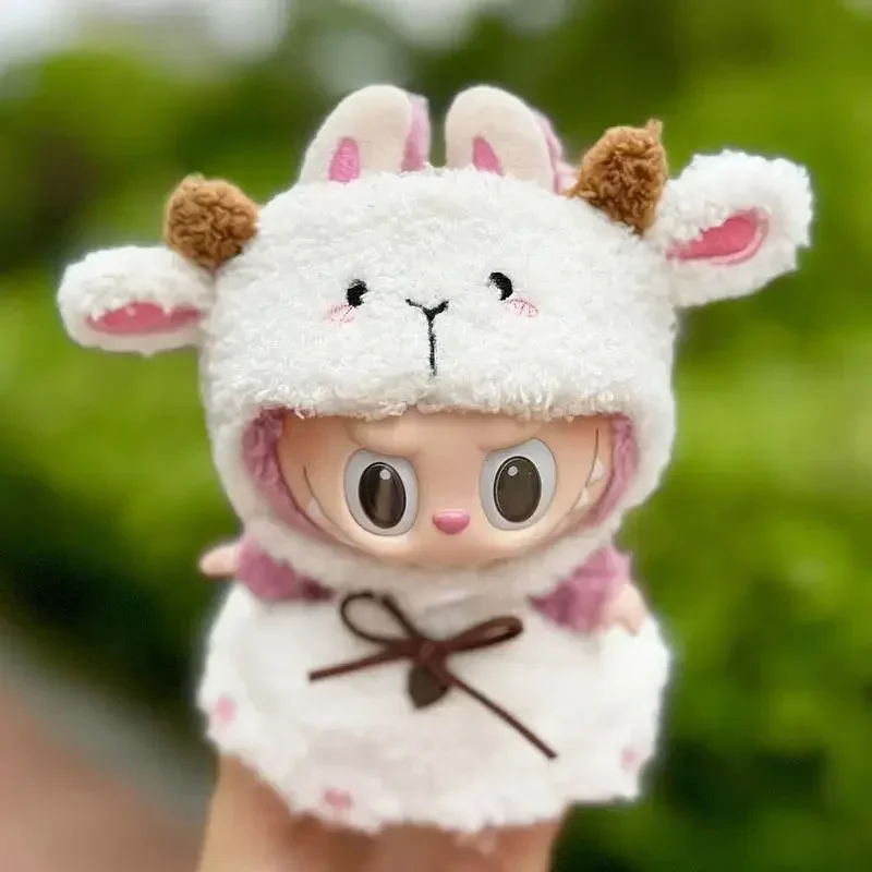 Kawaii Clothes Only for Labubu Clothing Accessories Doll Little Sheep Overalls Set 17cm Dolls Clothes Decoration Accessories