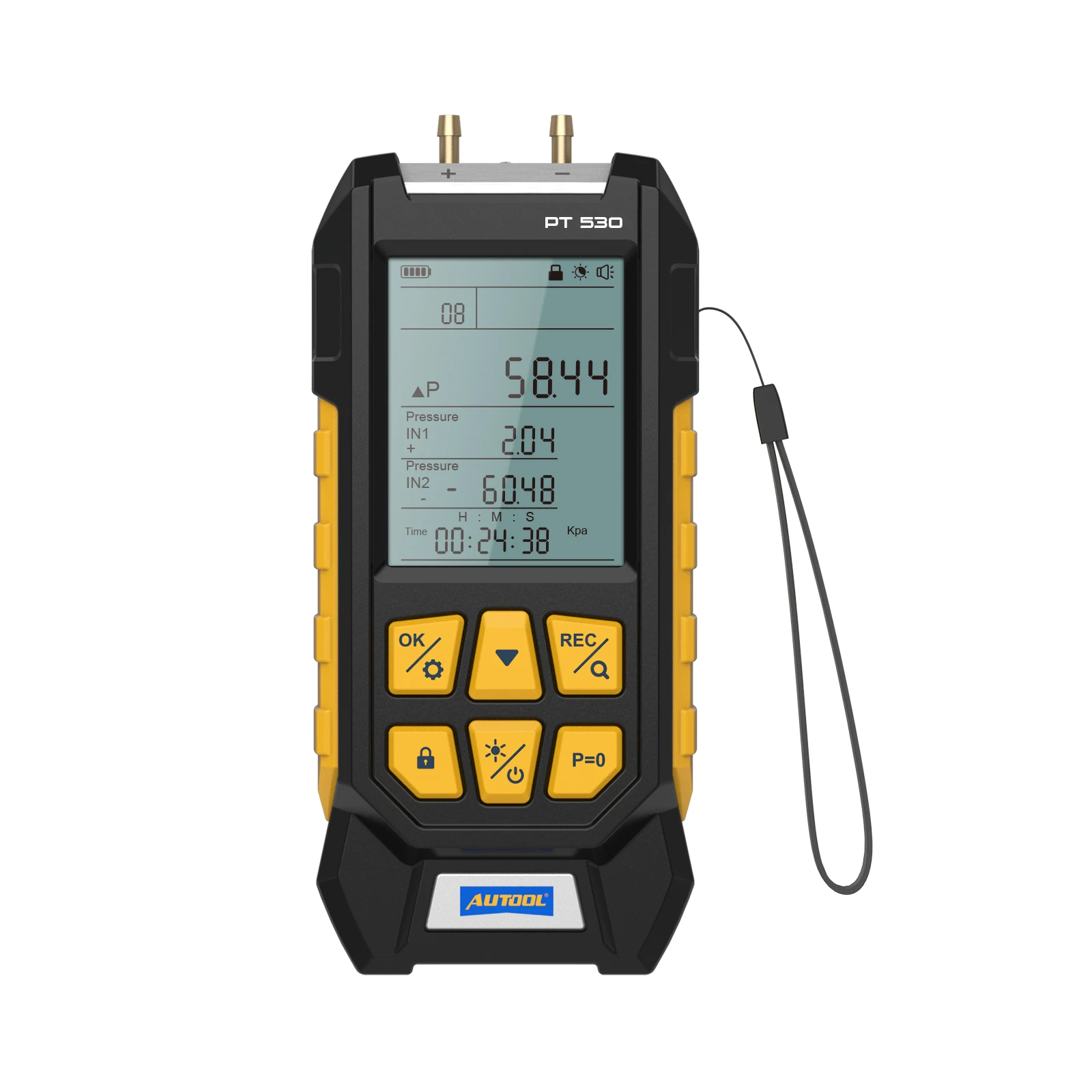 

AUTOOL PT530 Differential Pressure Gauge Digital Manometer -100~300Kpa Measurement Range Data Locking Reset Digital Manometer