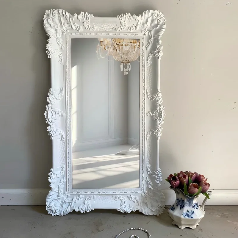 

Nordic Wedding Wall Mirror Quality Designer Girls Luxury Floor Bedroom Mirrors Art Full Body Standing Espejo Home Decorations