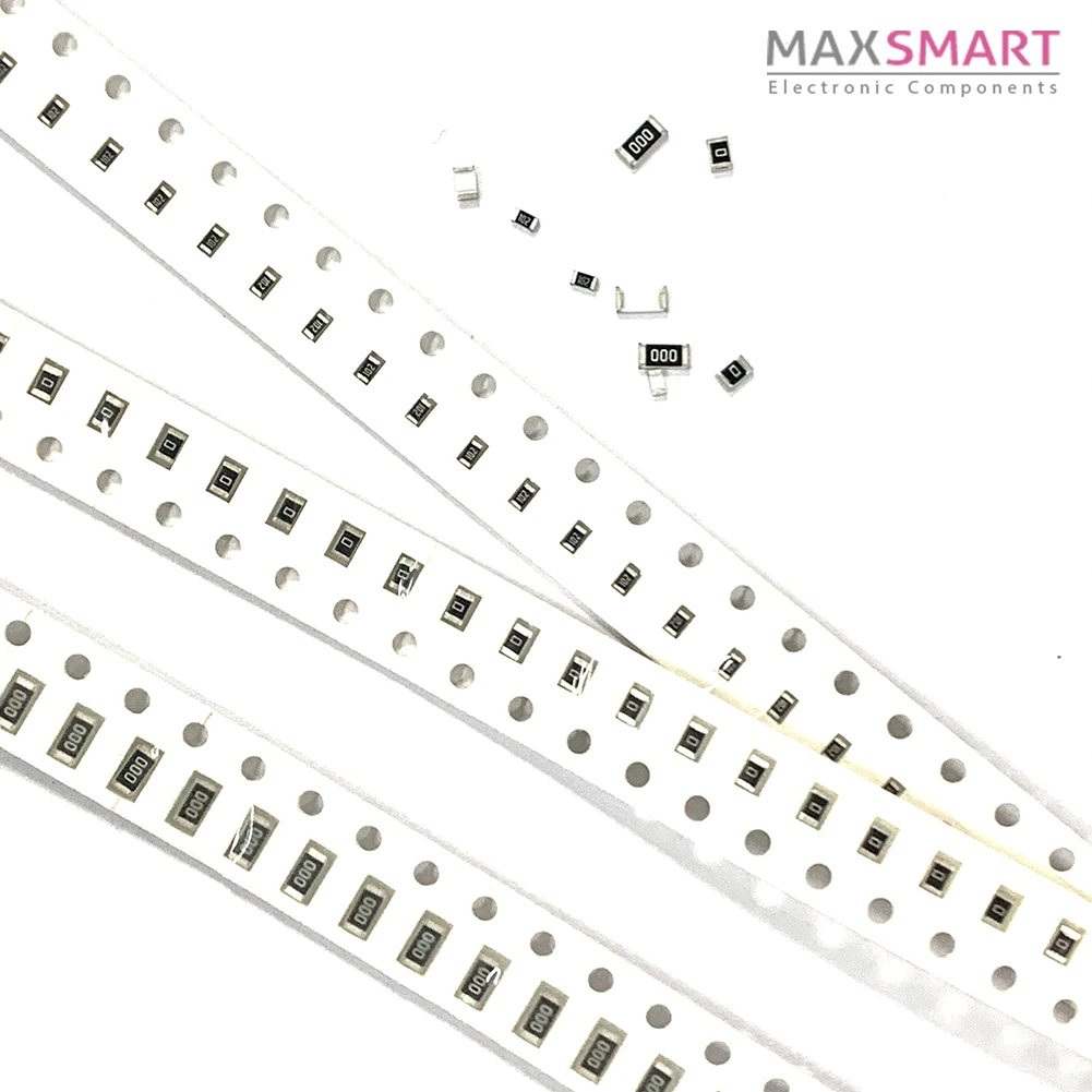 Resistencia de Chip SMD de 100 piezas, 0805, 5%, 1/8W, 0R-10M, 0, 1R, 10R, 100R, 220R, 330R, 470R, 1K, 4,7 K, 10K, 47K, 100K, 1M, 10M, 0, 1, 10, 100, 330, 470 ohm