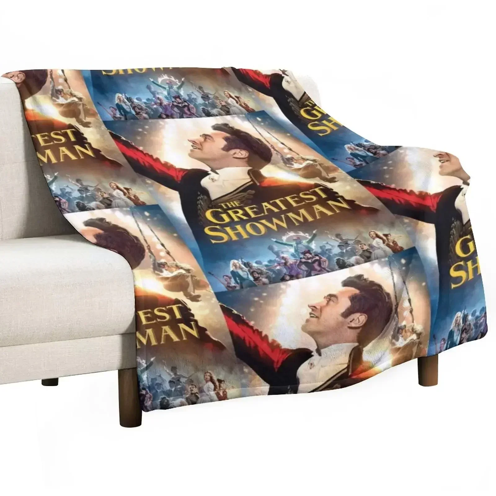 hugh the greatest showman jackman tour 2020 duaempat Unisex T-Shirt Front Throw Blanket bed plaid Custom Blankets