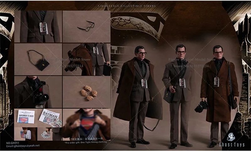 In Stock Ghost Toys GH-011 1/6  Journalist Clark Soldier Model Super Man Lifestyle Cosplay 12