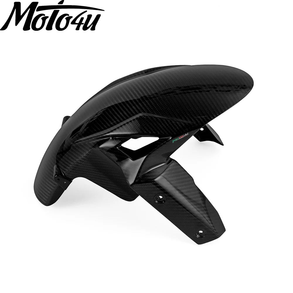 

Carbon Fiber Front Tire Fender Guard Hugger Fairing For KAWASAKI ZX6R ZX-6R 2019 2020 2021