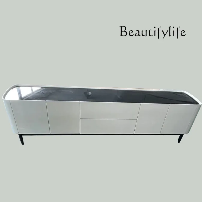 

Italian light luxury solid wood TV cabinet modern suite simple floor cabinet villa audio-visual cabinet