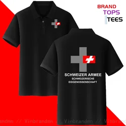 Army Swiss Confederation Switzerland CHE CH Confoederatio Helvetica Polo Shirt Men Tactical Military Polo Shirts Business Shirts