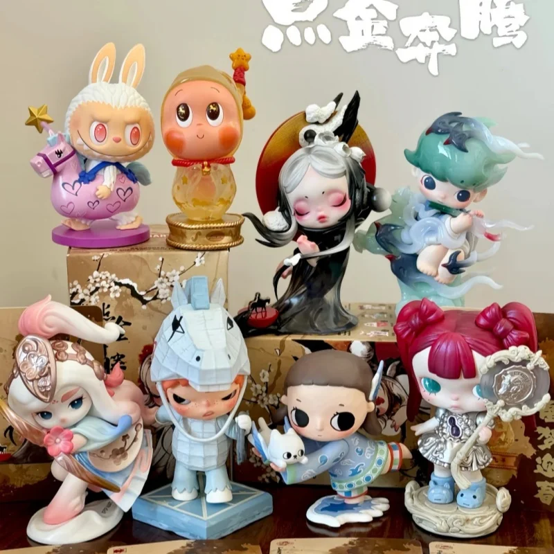 

POPMART The Golden Gallop Series Коробки для тайна Kawaii Аниме Фигурка Модель Молли Череппанда Димбу Хироно Tinytiny Настольный компьютер