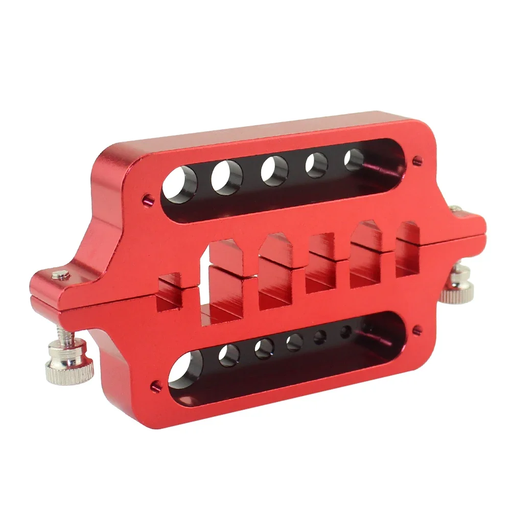 Thermal-protective Aluminum Welding Soldering Insulate Station Jig RC Tools for XT60 XT90 Deans Banana Plug Connector Red