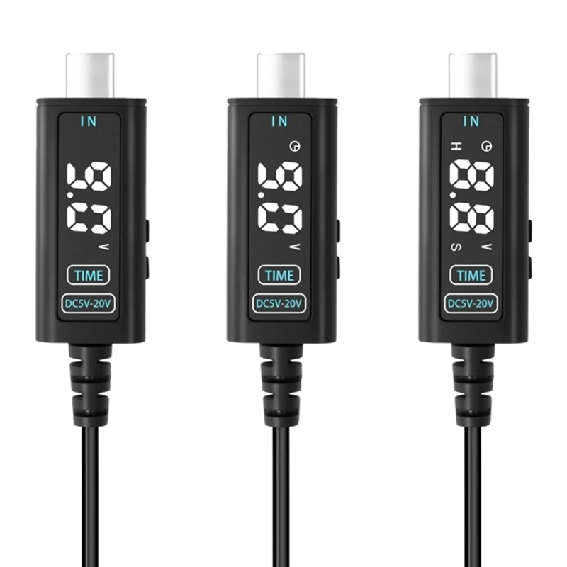 Szybki kabel ładujący DC5.5mm z regulacją napięcia 5V 12V 20V do wielu urządzeń, szybki transfer danych, opcjonalnie USB/Type C 896C