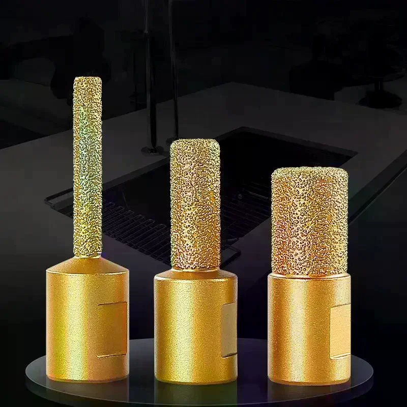 1Pcs High Output Vacuum Brazed Burr Rotary Grinding Head, Round Shank Trimming and Grooving Tool for Angle Grinder