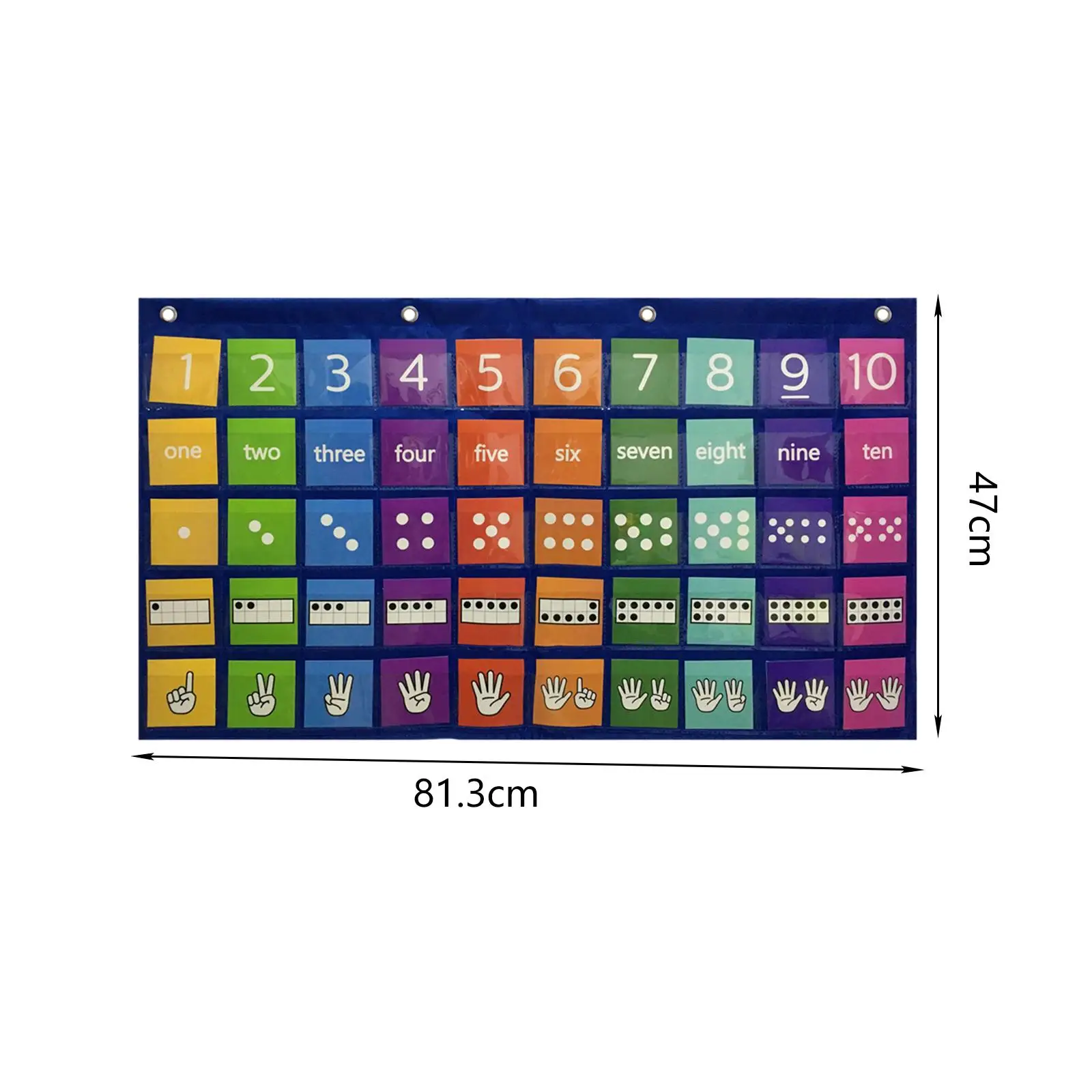 Kleuterschool Wiskunde 1-10 Hangtas 50 roosters en kaarten Gemakkelijk te installeren