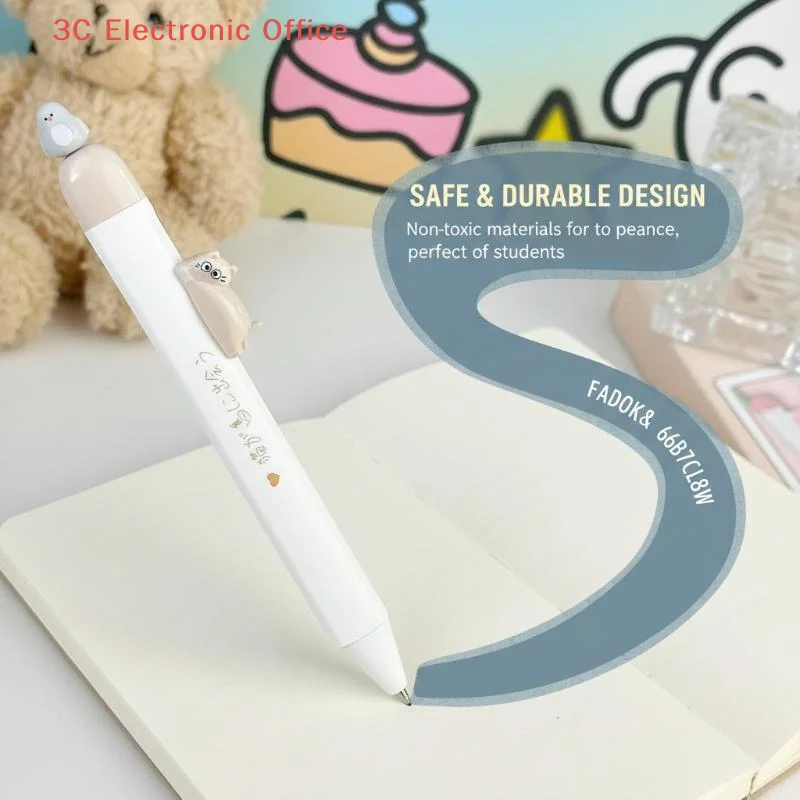 

Набор из 4 магнитных гелевых ручек с изображением птиц для кошек, выдвижные, с тонким наконечником 0,5 мм, быстросохнущие чернила, милые канцелярские принадлежности для любителей кошек