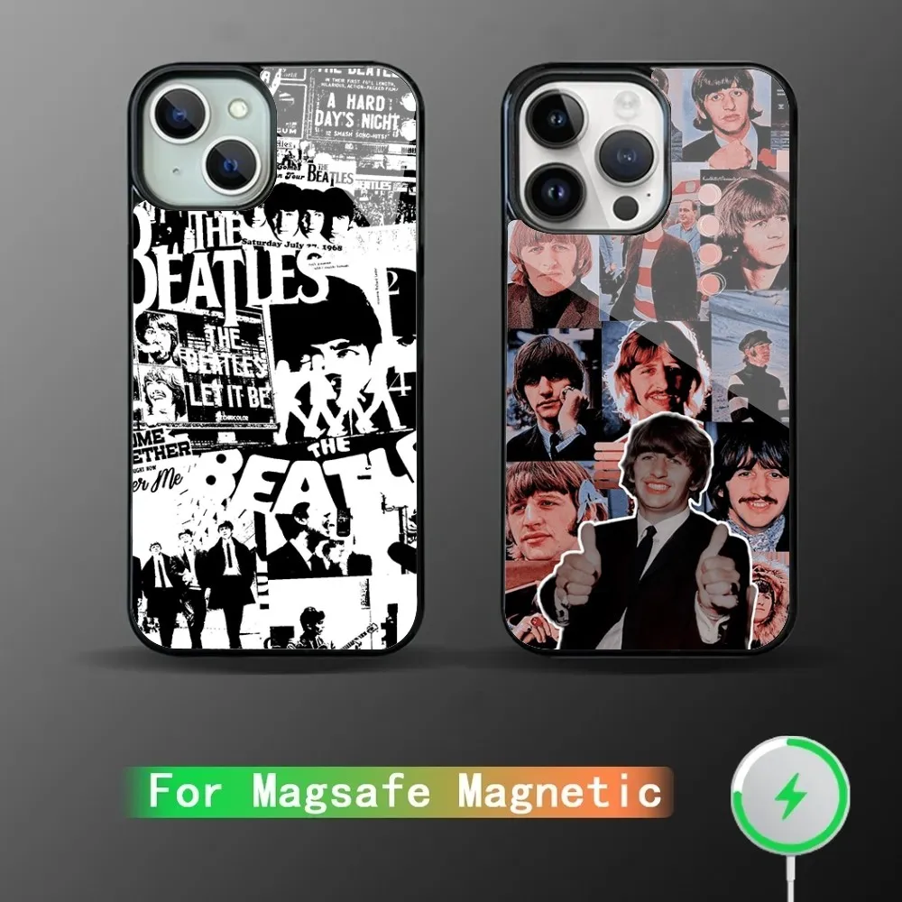 Opaska na telefon B-Beatles mocna magnetyczna obudowa IPhone 15 14 13 Pro Max 11 12 Mini Alex lustro Magsafe etui do ładowania bezprzewodowego