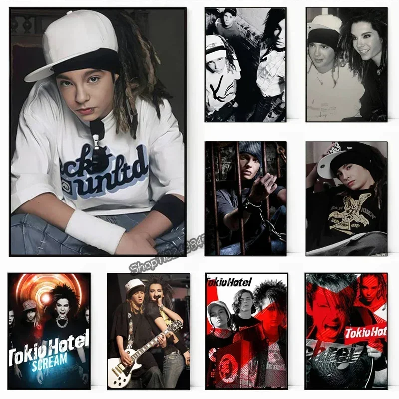 Singer Bill K-Kaulitz Tom Tokio Poster Canvas Painting Modern Home Living Room Bedroom Decoration Wall Art Gift
