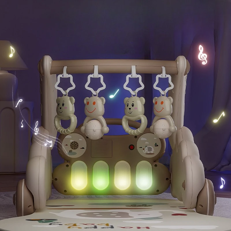 Ginásio de atividades para bebês com piano Kick & Play, andador de desenvolvimento para recém-nascidos e brinquedo de fitness, conjunto de presente de aprendizagem precoce para bebês