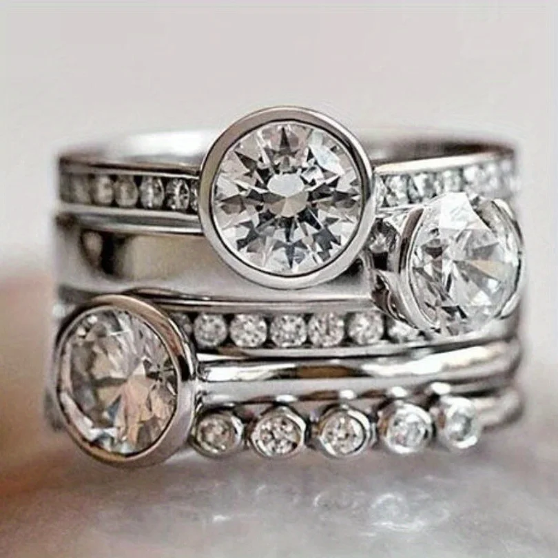 Neue Hip Hop Breite Version frauen Ring Kreative High-End-Geometrische Kupfer Intarsien Synthetische Zirkon Ring frauen Geburtstag geschenk