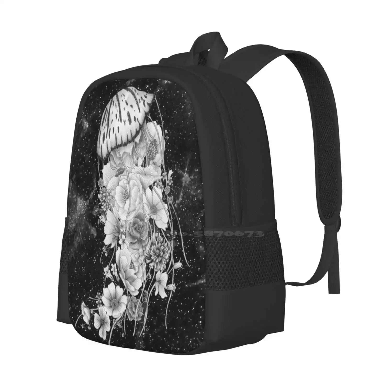 Magic Ocean : The Jellyfish School Bag Big Capacity Backpack Laptop Jellyfish Ocean Swimming Sea Magical Whimsical Surreal