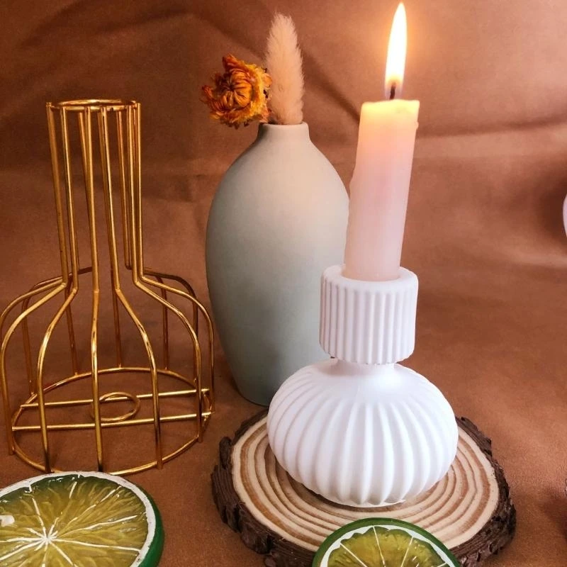 أواني الزهور شمعدان راتنجات الايبوكسي قوالب حامل شمعة قوالب السيليكون للمنزل