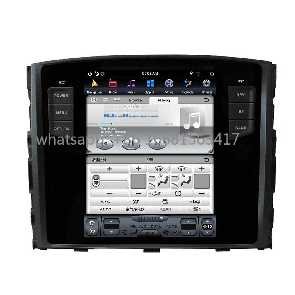 

Vertical Screen Style Android Car Dvd Player For Mitsubishi Pajero V97 V93 Shogun Montero 2006+ Year Quad Core 64G