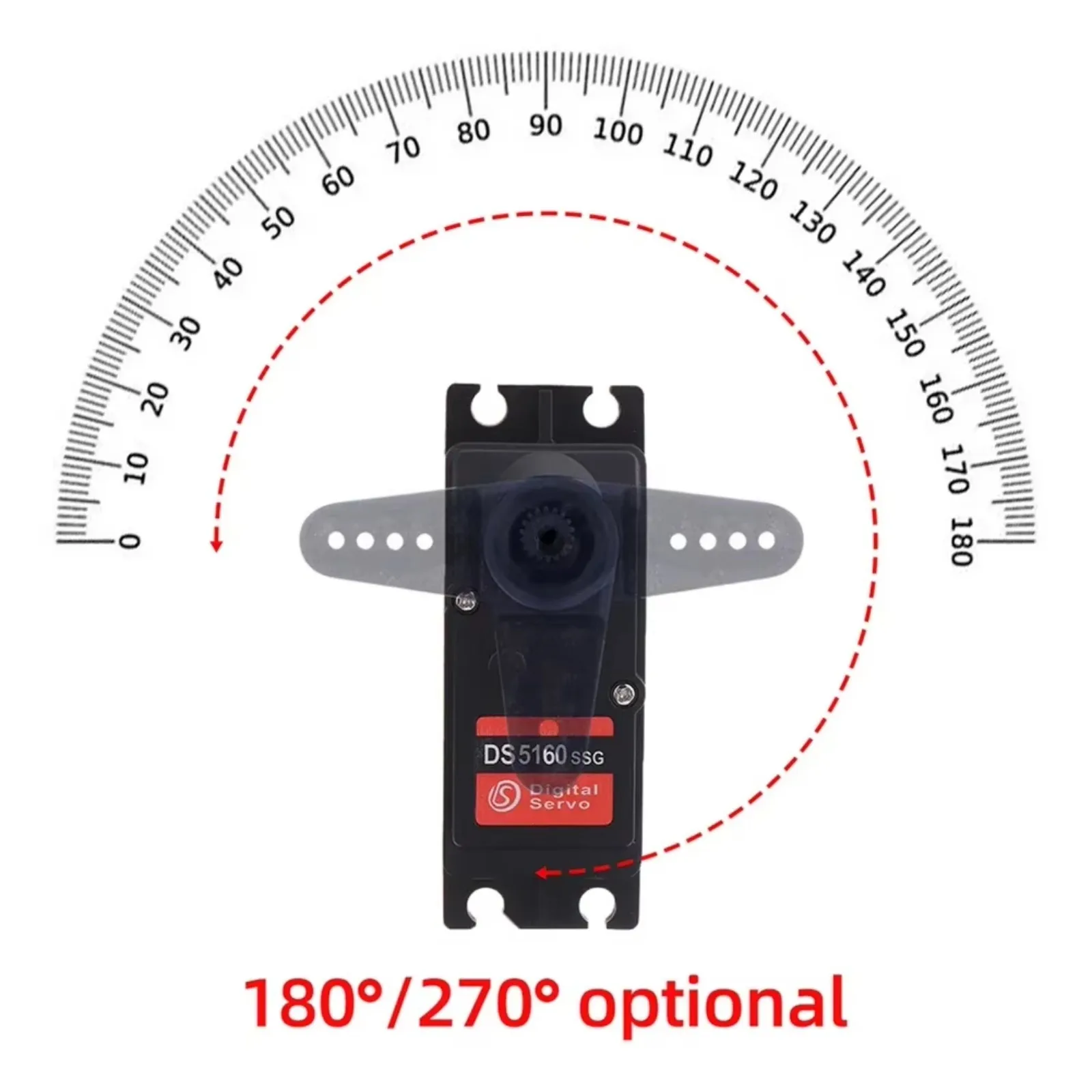 High Torque Robotic Digital Servo Metal Gear with U Bracket & Mounting Plate IP66 Waterproof for RC Industrial Application
