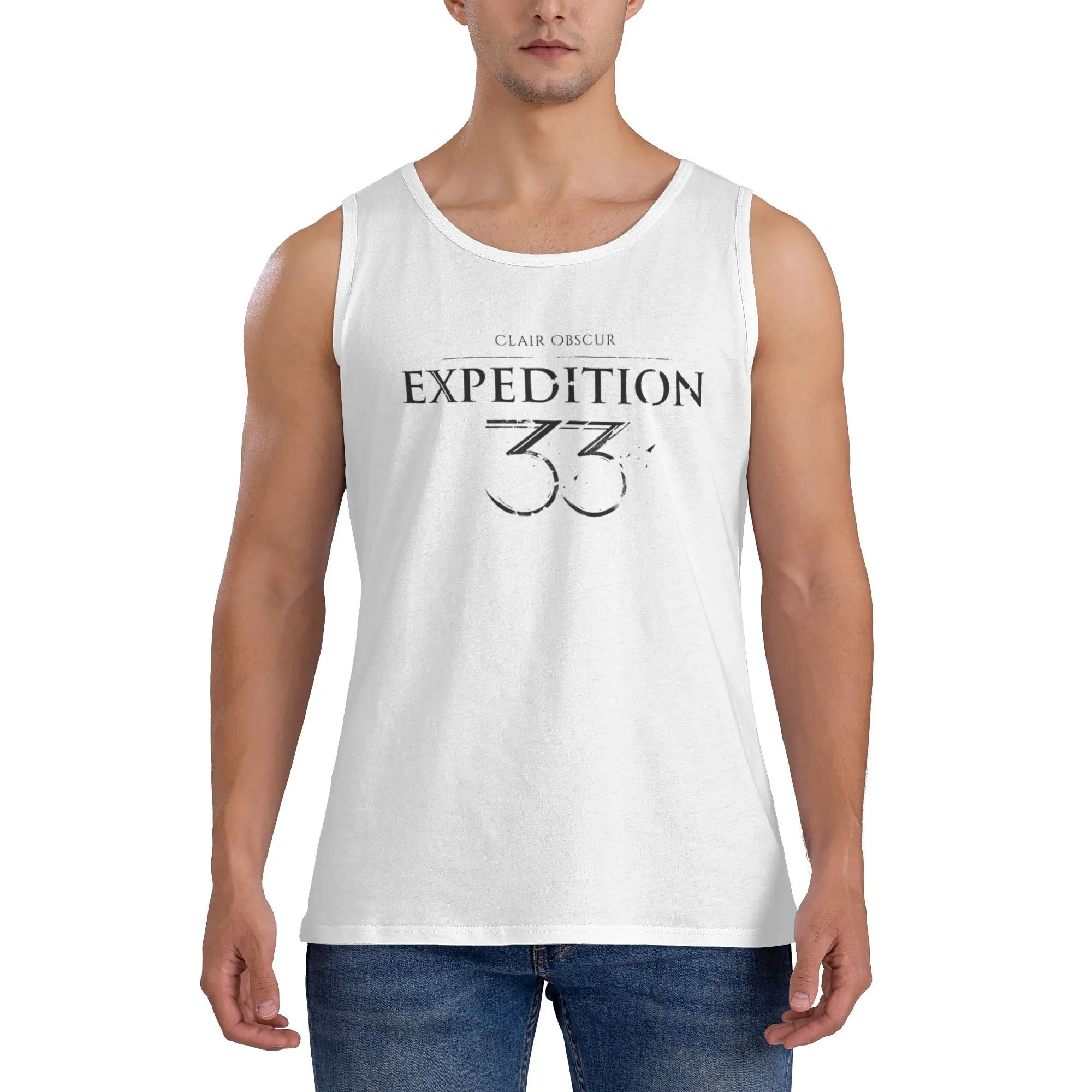 

Clair Obscur Expedition 33 Game Tank Top Man's Fashion Tops Summer Bodybuilding Custom Sleeveless Vests Big Size 2XL 3XL