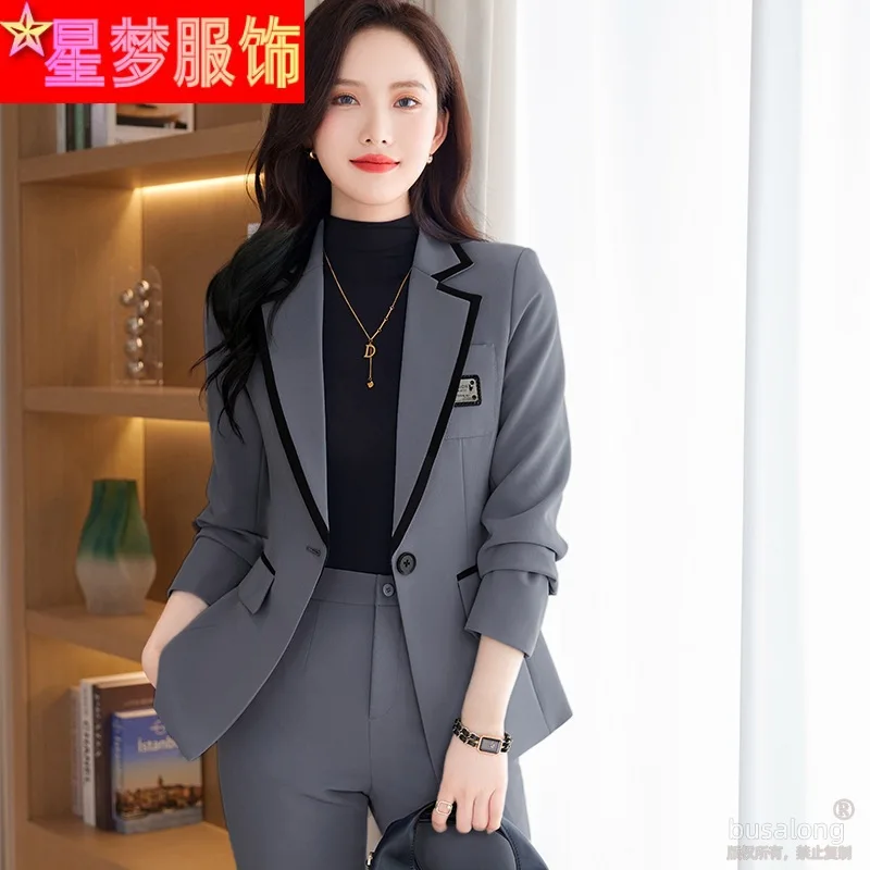 

High-End Business Suit Women's Fall Winter Fashion Temperament Goddess Style Formal Wear High-Grade Workwear Suit Overalls