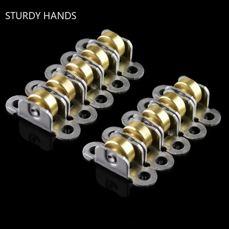 10pcs/lot Sliding Doors and Windows Rollers Pulley Metal Window Pulley Heavy Bearing Rollers Panning Cupboard Door Wheels