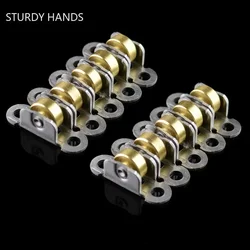 10pcs/lot Sliding Doors and Windows Rollers Pulley Metal Window Pulley Heavy Bearing Rollers Panning Cupboard Door Wheels