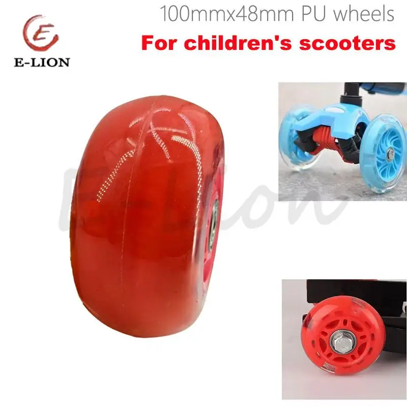 

Утолщенное износостойкое и устойчивое к деформации полиуретановое колесо для скейтборда 100ммx48мм, винно-красное, подходит для детских скейтбордов.