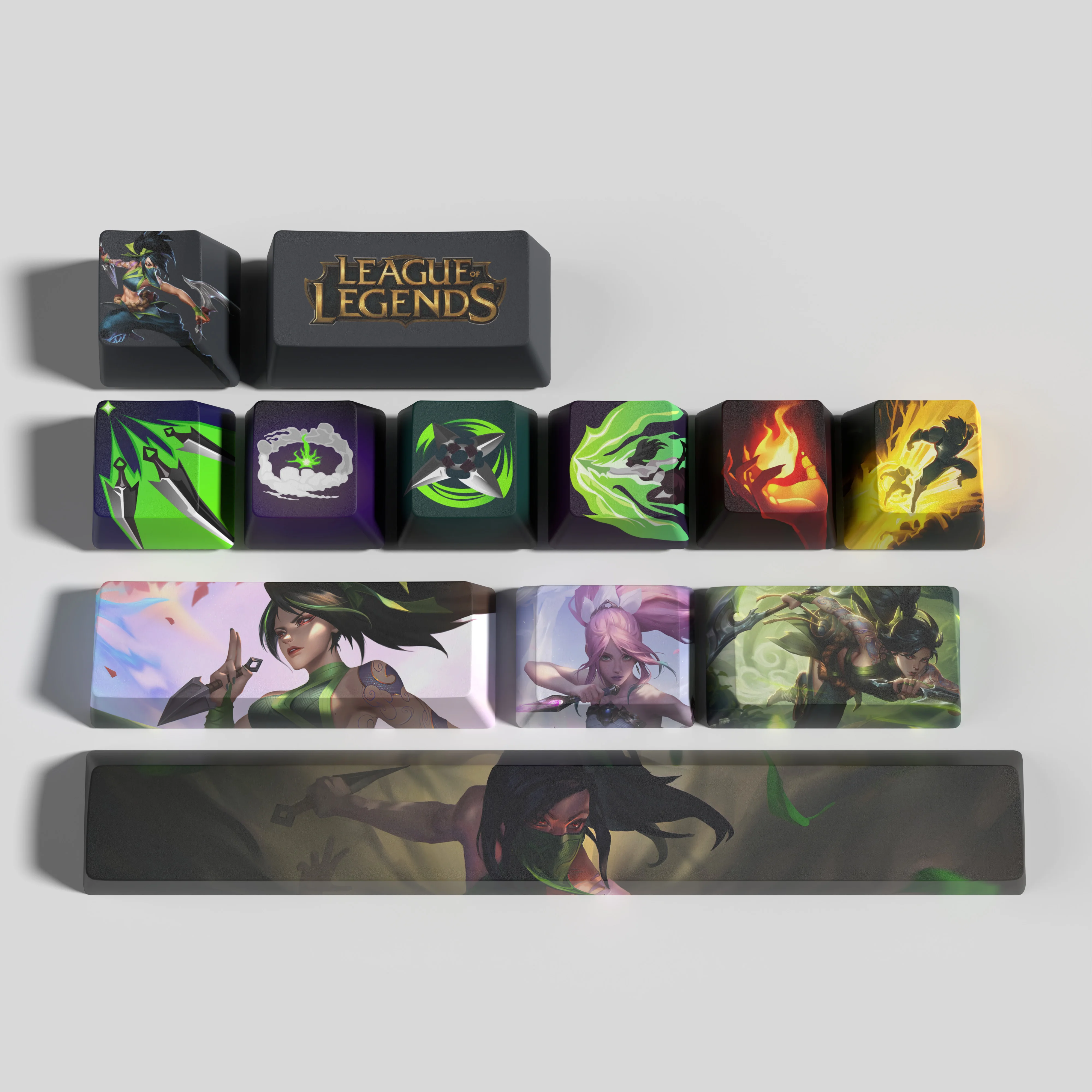 akali keycaps League of Legends keycaps game keycaps OEM Profile 12keys PBT dye sub keycaps