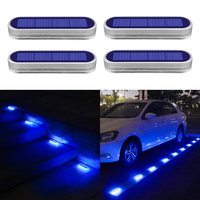 ﻿  Solar Deck Lights Solar Led Outdoor Lighting IP68  Waterproof LED Step Wireless Stick On Lights For Deck Step Dock Driveway